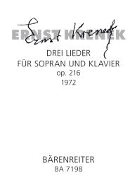 Drei Lieder Op.216. Nach Gedichten von Lilly von Sauter