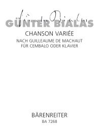 Chanson Variee nach Guilleaume de Machaut