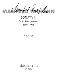 Sonata III for Wind Quintet (Score)