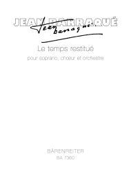 Le temps restitué (Full Score)