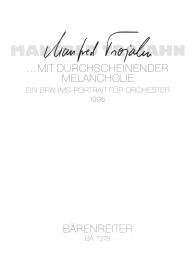 Mit Durchscheinender Melancholie: Ein Brahms-Portrait (Full Score)