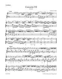 La Stravaganza Op.4  (Volume 2 (Nos 7-12) (Basso continuo)