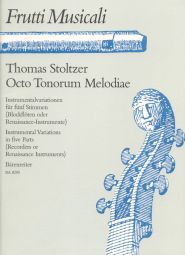 Octo Tonorum Melodiae. Instrumental Variations in 5 Parts (Score & Parts)