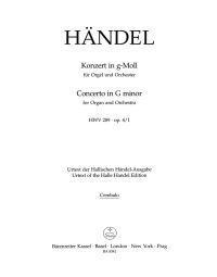 Concerto for Organ in G Minor Op.4/1 (HWV 289) (Cembalo)