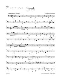 Concerto for Organ in G Minor Op.4/1 (HWV 289) (Cello/Bass)