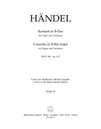Concerto for Organ in B-flat Major Op.4/2 (HWV 290) (Violin II)