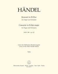 Concerto for Organ in B-flat Major Op.4/2 (HWV 290) (Viola)