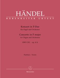 Concerto for Organ in F Major Op.4/4 (HWV 292) (Full Score)