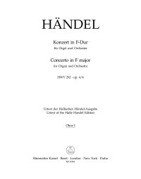 Concerto for Organ in F Major Op.4/4 (HWV 292) (Oboe I)