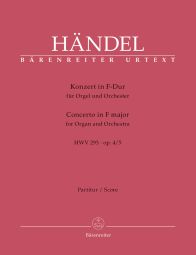 Concerto for Organ in F Major Op.4/5 (HWV 293) (Full Score)