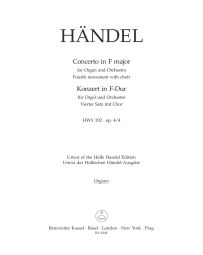 Concerto for Organ Op.4 No.4 in F major: Choral 4th Movement (HWV 292) Organ