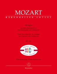 Adagio from the Concerto in A major for Clarinet (K.622) for Clarinet in A and Piano