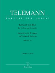 Concerto for Violin in F (TWV 51: F2) Score