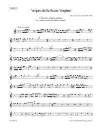 Vespers 1610, Vespro della Beata Vergine Violin I