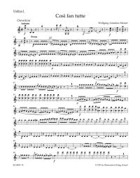 Overture to Cosi fan tutte (K.588) (Violin I)