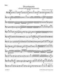 Divertimento in B-flat major K.287 (Cello/Bass)
