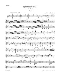 Symphony No.7 in A major Op.92 (Violin I)
