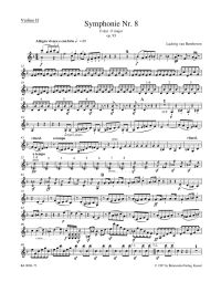 Symphony No.8 in F major Op.93 (Violin II)