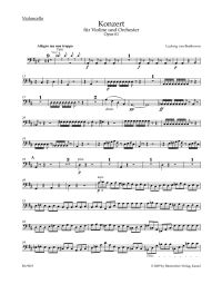 Concerto for Violin in D major Op. 61 (Cello)