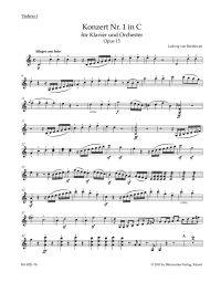 Concerto No.1 in C major Op.15 for Piano (Violin I)