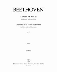 Concerto No.5 in E-flat major Op.73 for Piano (Violin II)