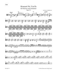 Concerto No.5 in E-flat major Op.73 for Piano (Viola)