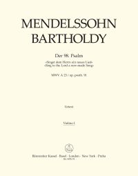 Psalm 98 (Singet dem Herrn / Sing to the Lord) Op.post.91 (Violin I)