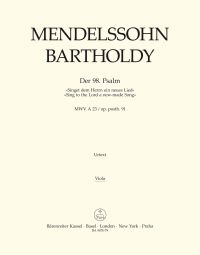 Psalm 98 (Singet dem Herrn / Sing to the Lord) Op.post.91 (Viola)