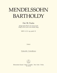 Psalm 98 (Singet dem Herrn / Sing to the Lord) Op.post.91 (Cello/Bass)