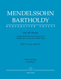 Psalm 98 (Singet dem Herrn / Sing to the Lord) Op.post.91 (Vocal Score)