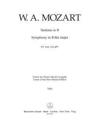 Symphony in B-flat major (K.Anh.214 - K.45b) (Viola)