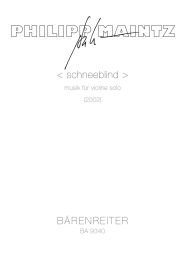schneeblind for Violin solo