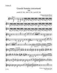 Grande sestetto concertante for String Sextet (K.364) (Violin II)