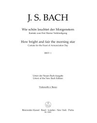 Cantata No.1 Wie schön leuchtet der Morgenstern (BWV 1) (Cello/Bass)