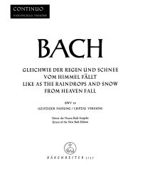 Cantata No.18: Gleichwie der Regen und Schnee vom Himmel fällt (BWV 18) (Cello/Bass)