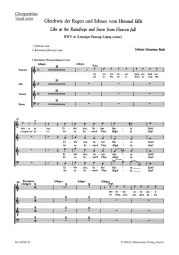 Cantata No.18: Gleichwie der Regen und Schnee vom Himmel fällt (BWV 18) (Choral Score)