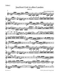 Cantata No.51: Jauchzet Gott In Allen Landen (BWV 51) (Violin I)