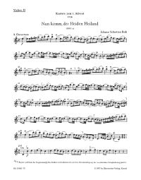 Cantata No.61: Nun komm, der Heiden Heiland (BWV 61) (Violin II)