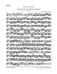 Cantata No.62: Nun komm, der Heiden Heiland (BWV 62) (Violin I)