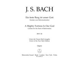 Cantata No.80 Ein feste Burg ist unser Gott (BWV 80) (Organ)