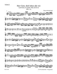 Cantata No.130 Herr Gott, dich loben alle wir (BWV 130) (Violin II)