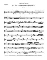 Cantata No.134 Ein Herz, dass seinen Jesum lebend weiss (BWV 134) (Violin I)