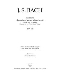 Cantata No.134 Ein Herz, dass seinen Jesum lebend weiss (BWV 134) (Cello/Bass)
