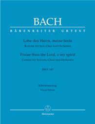 Cantata No.143 Lobe den Herrn, meine Seele (BWV 143) (Vocal Score)