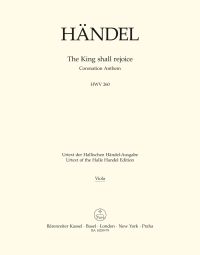 The King Shall Rejoice (HWV 260) Coronation Anthem  (Viola)