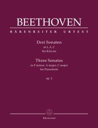 Three Piano Sonatas in F minor, A major, C major Op.2