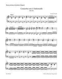 Concerto for two Violoncellos, Strings and Basso continuo in G minor RV 531 (Cembalo)