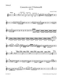 Concerto for two Violoncellos, Strings and Basso continuo in G minor RV 531 (Violin II)