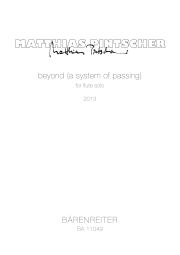 beyond (a system of passing) for flute solo
