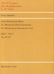 Six Minuets for Wind Instruments Book 2 Nos 4-6 (Playing Score)